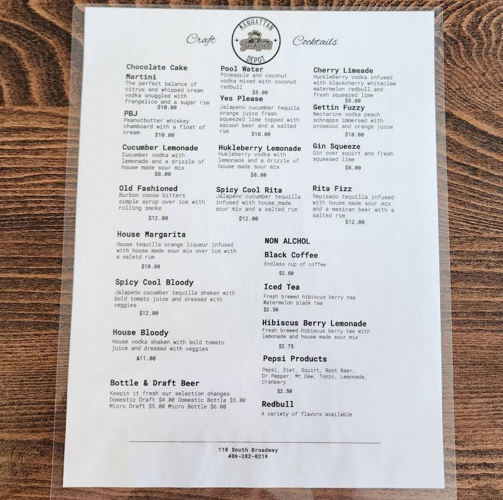 Manhattan Depot Menu 5