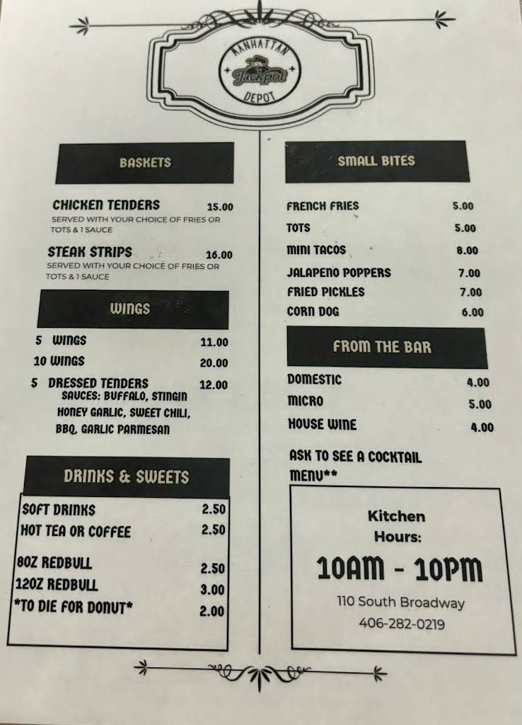 Manhattan Depot Menu 8